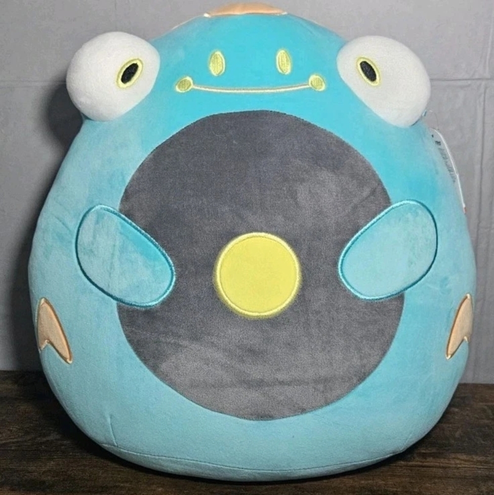 Plush Frog Toy - Blue and Gray